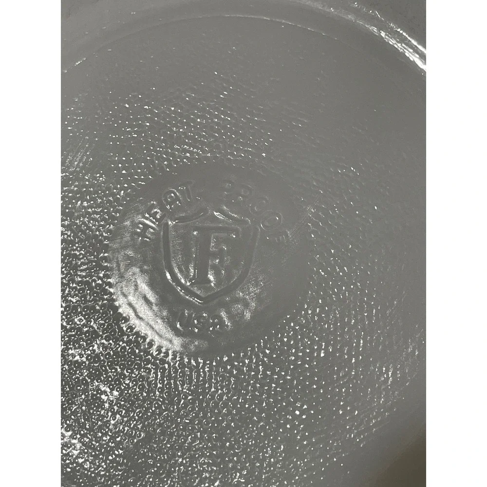 Federal Glass Red Floral Band Milk‎ Glass Mixing Bowl Vintage Heat Proof USA MCM